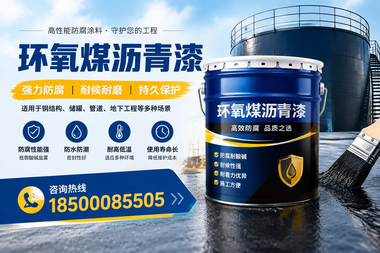 环氧煤沥青漆在工业中的应用,普陀企业的选择